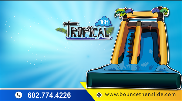 16ft inflatable tropical water slide rental