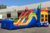 Teens Double lane bounce house combo with 2 slides (dry)