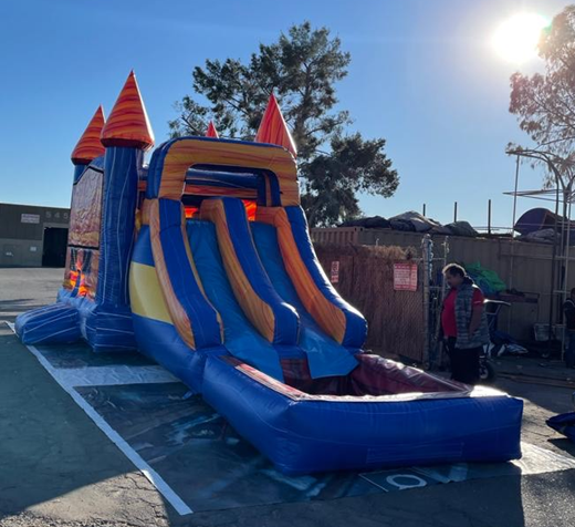 Kids Water slide with bounce house