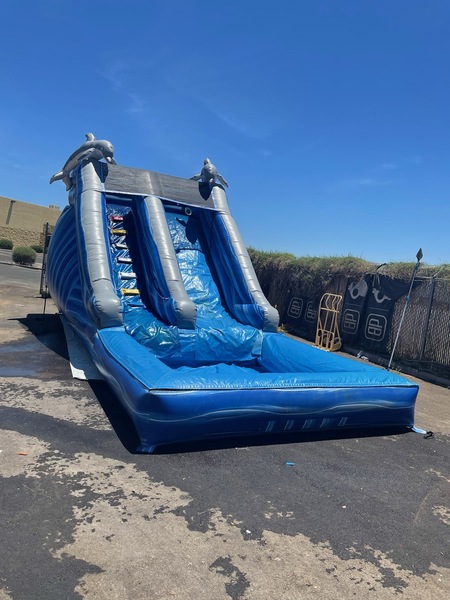 16FT inflatable dolphin water slide rental