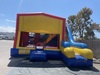 5 in 1 combo with obstacle course, slide, stairs and basket ball hoop