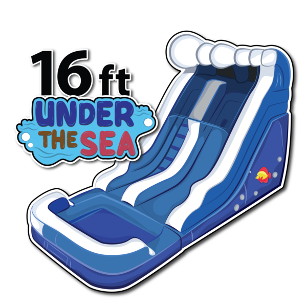 16ft under the sea water slide